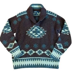 Polo Ralph Lauren Aztec Wool Hand Knit Sweater